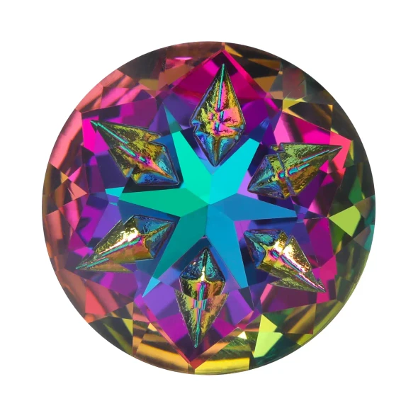 Krakovski Crystal Solar Round Stone 18mm VOLCANO