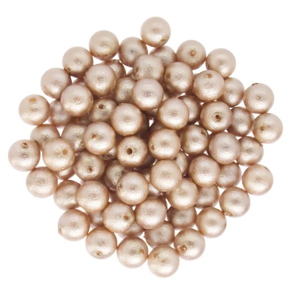 Krakovski Crystal Textured Round Pearls 4.5mm CHAMPAGNE