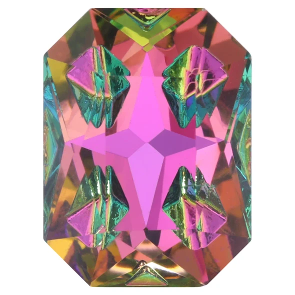Krakovski Crystal Solar Octagon Stone 10x14mm VITRAIL ROSE