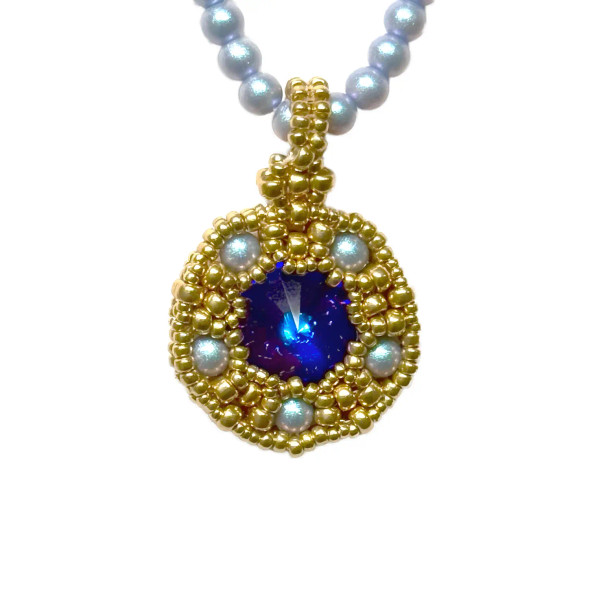 Flora Medallion Pendant Tutorial by The Little Beading Closet