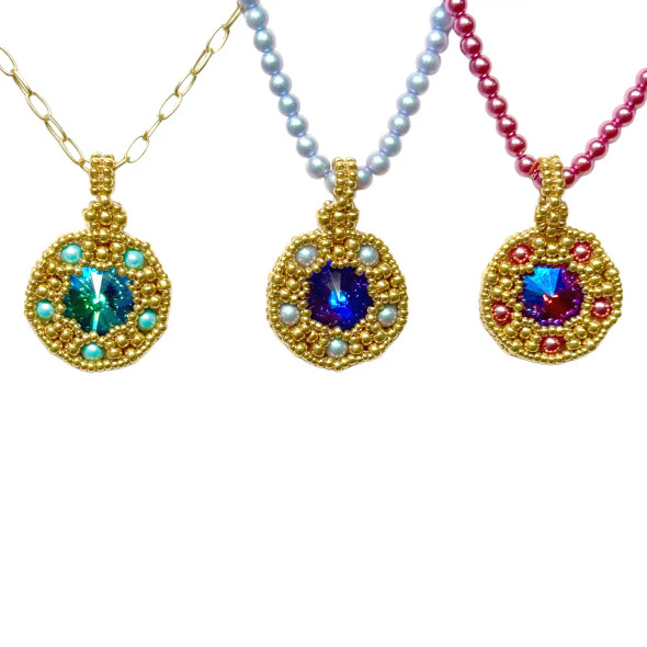 Flora Medallion Pendant Tutorial by The Little Beading Closet