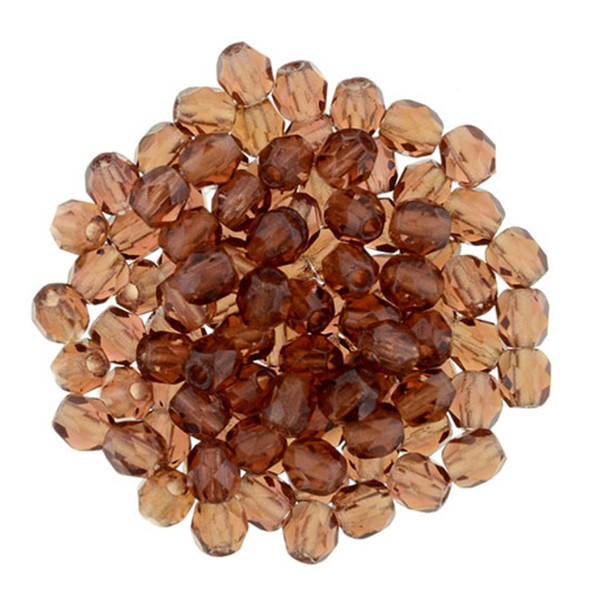 Firepolish 3mm Czech Glass Beads MAUVE
