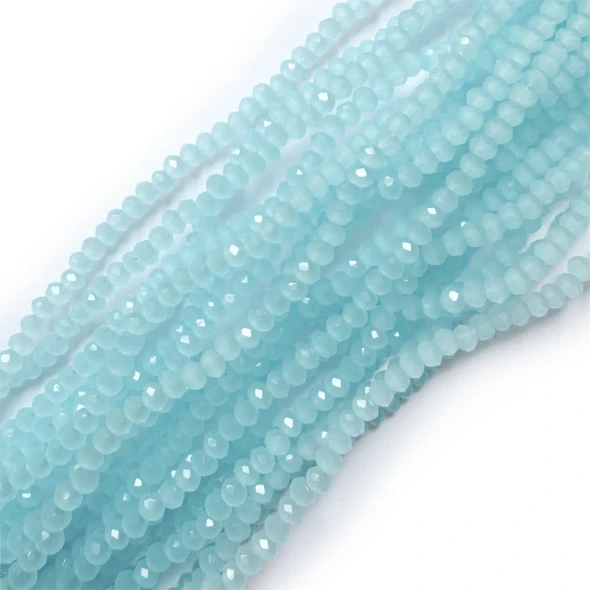 Chinese Crystal Rondelle Beads 3x2mm LT. AZORE OPAL