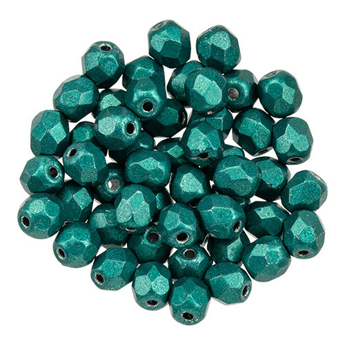 SATURATED METALLIC FOREST BIOME Firepolish 3mm Czech Glass Beads