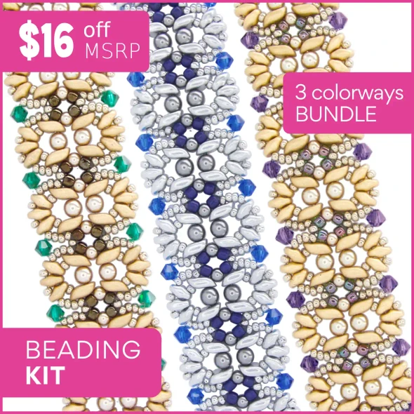 Silk & Jade Bracelet Beading Kit Bundle 3 Pack