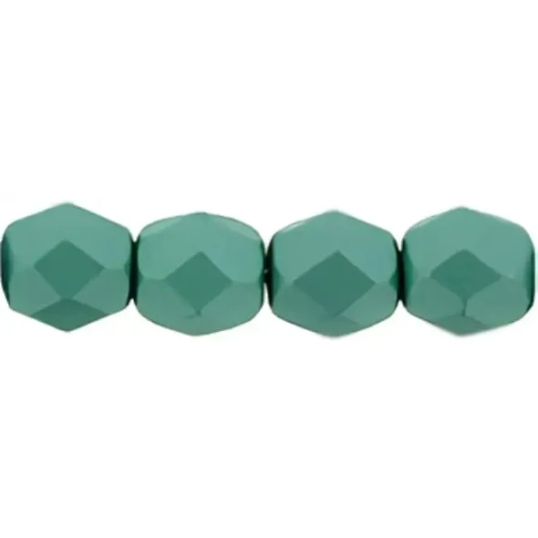 Firepolish 3mm Czech Glass Beads POWDERY TEAL