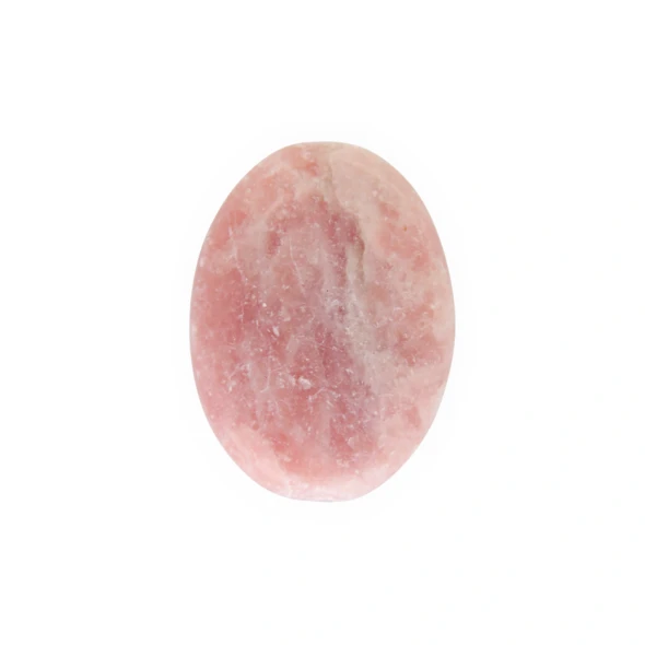 Pink Rhodonite 20x15mm Vertically Drilled Flat Oval Gemstone Bead