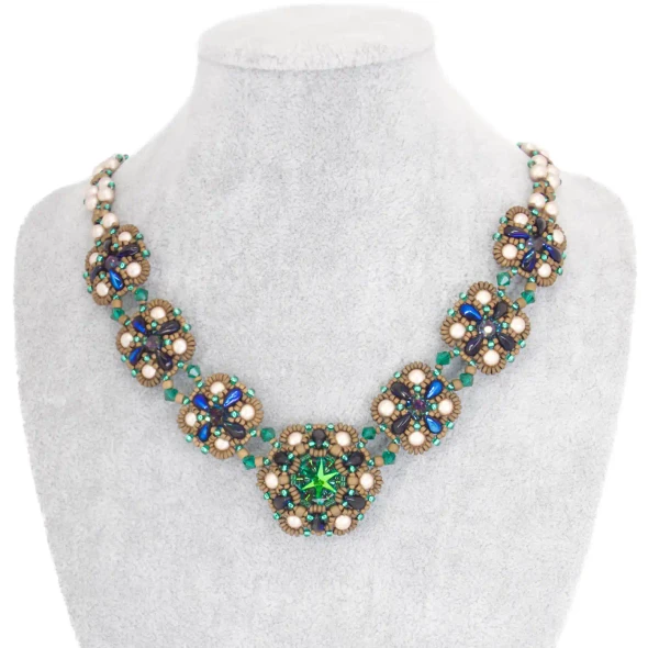 Stained Glass Necklace Tutorial by Eureka Crystal Beads
