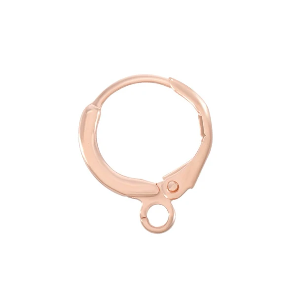Ear Wire LEVERBACK w/Loop 11.5mm Electro Rose Gold Plated