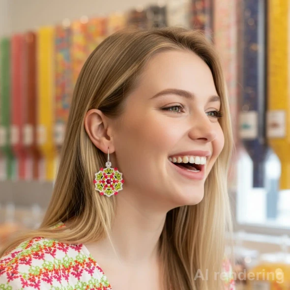 Candy Garden Earrings Tutorial beaded earrings