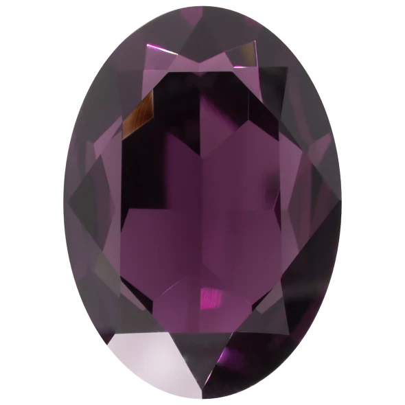 Krakovski Crystal Oval Stone 10x14mm WARM AMETHYST
