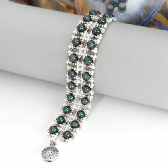 Reticello Pearl Bracelet Tutorial