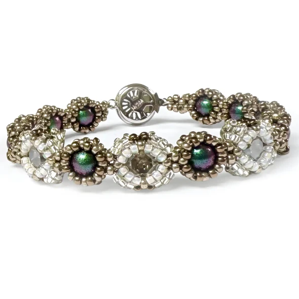 Crystal Keystone & Pearl Bracelet Tutorial by The Little Beading Closet