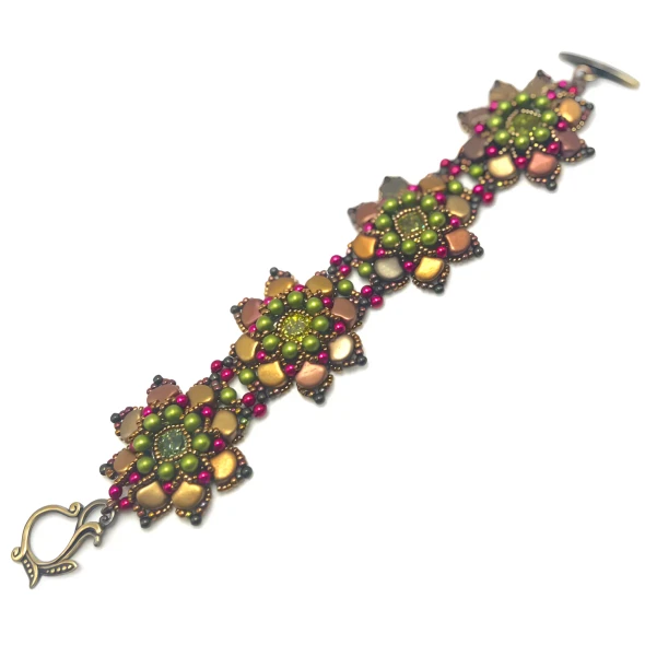 Velvet Garden Bracelet Tutorial by Bronzepony Beaded Jewelry