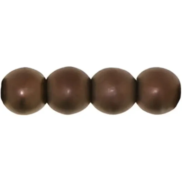 Czech Glass 3mm Round Druk Beads MATTE DK BRONZE