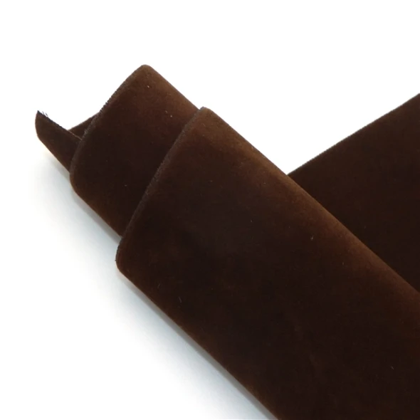 Velvet Embroidery Fabric Double Sided CHOCOLATE BROWN 13 "x8"