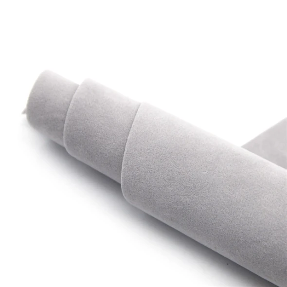 Velvet Embroidery Fabric Double Sided LIGHT GRAY 13 "x8"