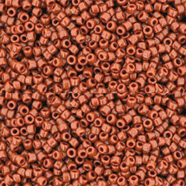 Toho ROUND 15/0 Seed Beads OPAQUE TERRA COTTA (2.5" tube)