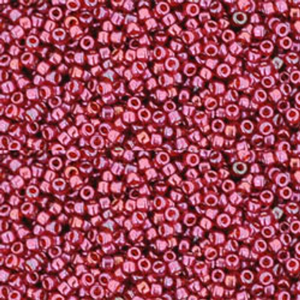 Toho ROUND 15/0 Seed Beads GOLD LUSTERED RASPBERRY (2.5" tube)