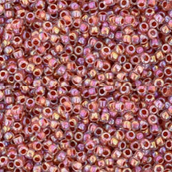 Toho ROUND 15/0 Seed Beads CRYSTAL RAINBOW SANDSTONE LINED (2.5" tube)