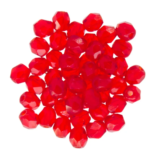 Firepolish 3mm Czech Glass Beads SIAM RUBY (Strand of 50)