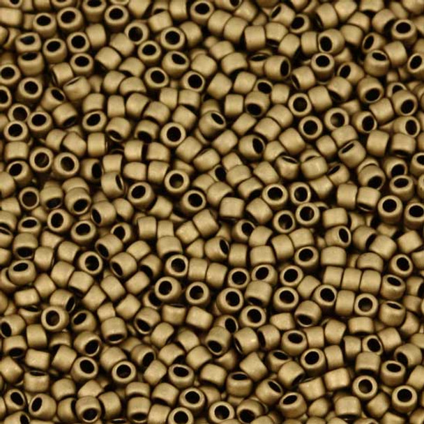 Toho ROUND 15/0 Seed Beads FROSTED BRONZE (2.5" tube)