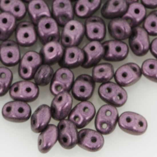 SuperDuo LAVENDER METALLIC SUEDE BEADS