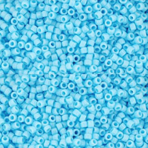 Toho ROUND 8/0 Seed Beads OPAQUE BLUE TURQUOISE (2.5" tube)