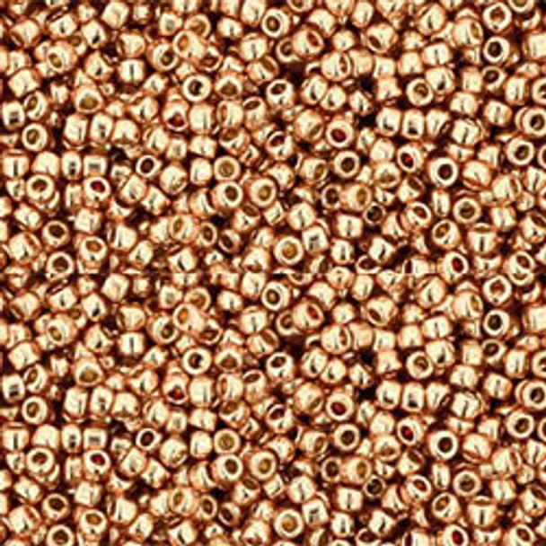 Toho ROUND 8/0 Seed Beads PERMAFINISH GALVANIZED ROSE GOLD (2.5" tube)