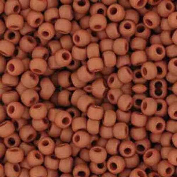 Toho ROUND 8/0 Seed Beads OPAQUE FROSTED TERRACOTTA