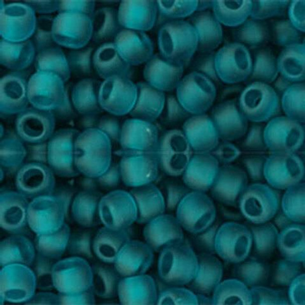 SIZE-6 #7BDF TEAL TRANSPARENT FROSTED Toho Round Seed Beads