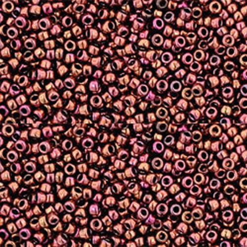 Toho ROUND 15/0 Seed Beads AMETHYST HIGHER METALLIC (2.5" tube)