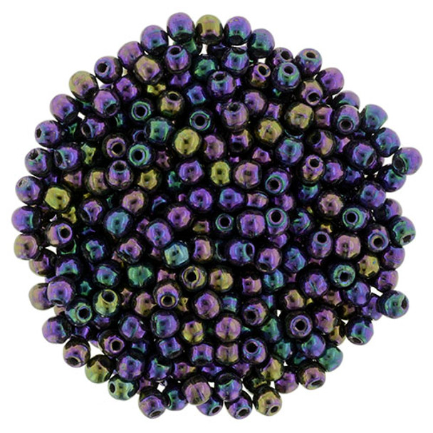 2mm Druk Beads IRIS PURPLE