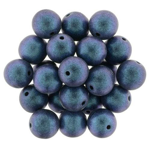 8mm Round Druk Beads INDIGO ORCHID POLYCHROME