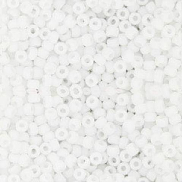 Toho ROUND 15/0 Seed Beads OPAQUE FROSTED WHITE