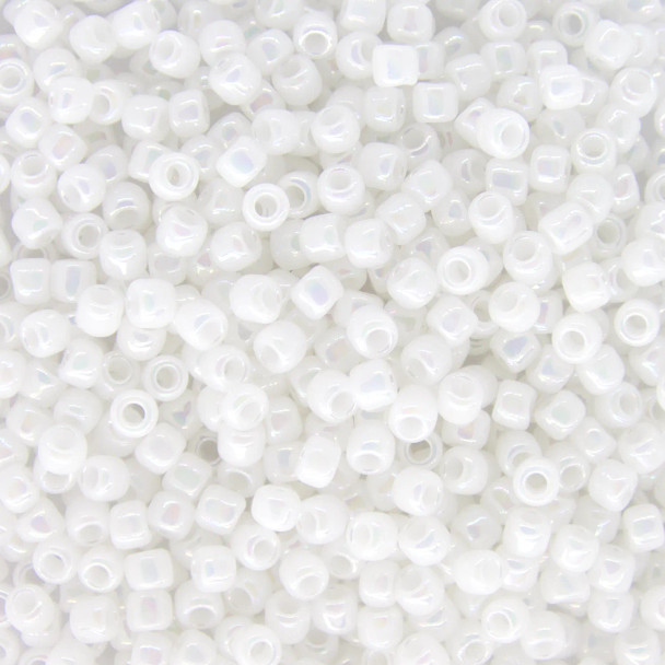 SIZE-11 #401 WHITE OPAQUE RAINBOW Toho BEADS