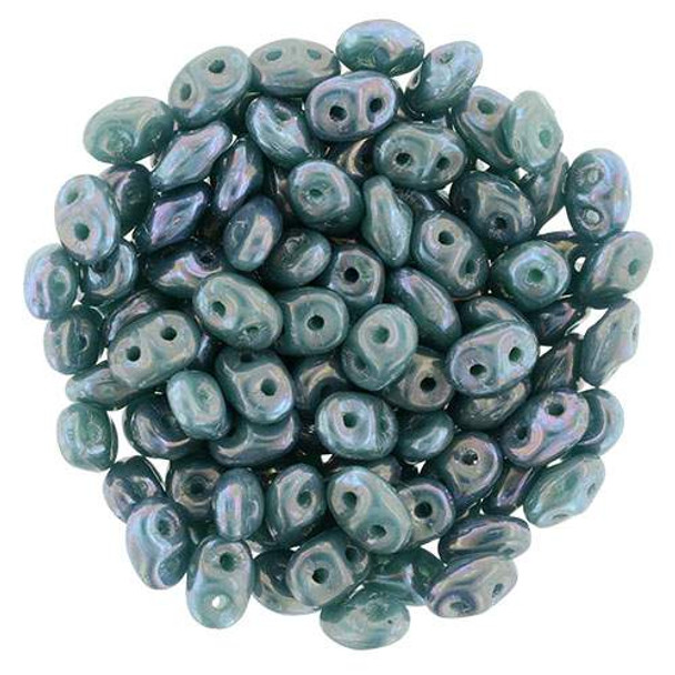 SuperDuo Nebula Opaque Turquoise BEADS