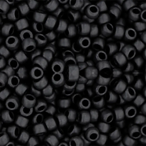 Toho ROUND 8/0 Seed Beads OPAQUE FROSTED JET