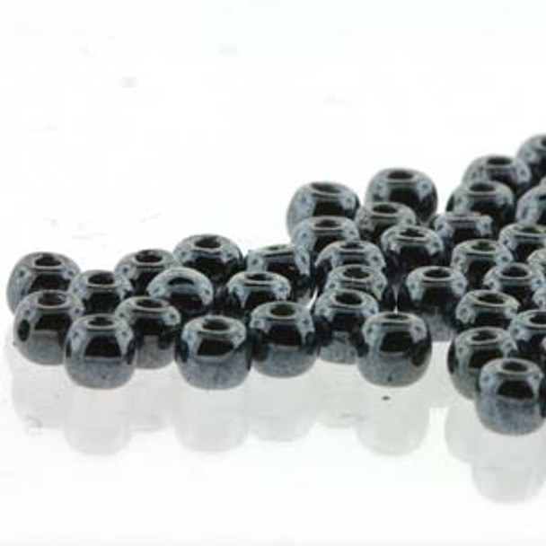 Czech Glass True DRUK Beads 2mm Round JET HEMATITE