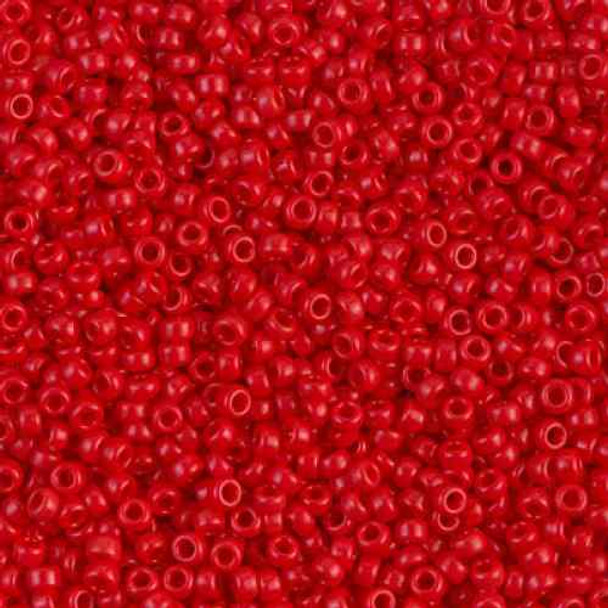 SIZE-11 #408 RED OPAQUE Miyuki Round Seed Beads