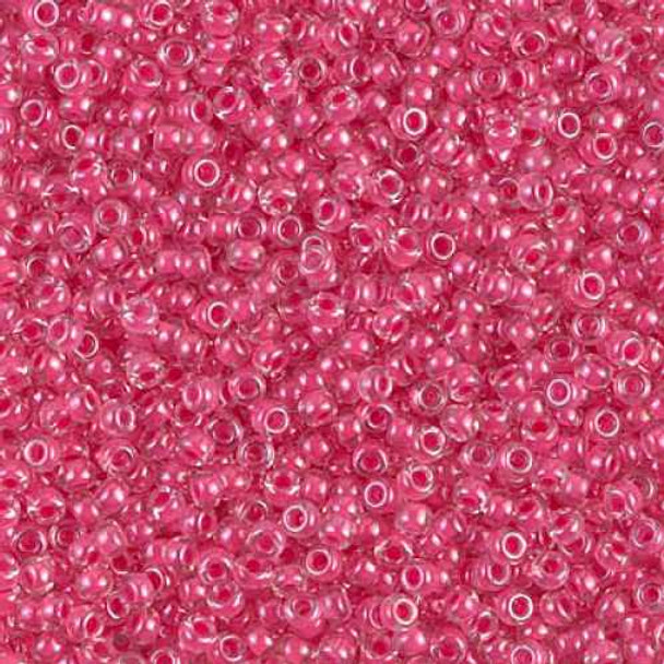 SIZE-11 #208 CARNATION PINK LINED Miyuki Round Seed Beads