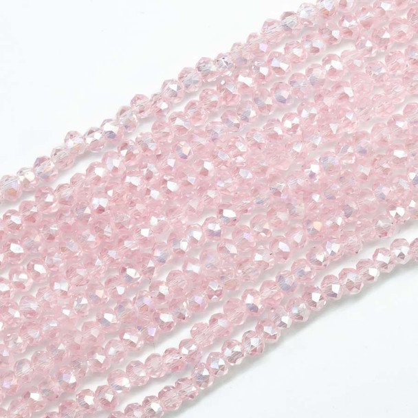 3x2mm ROSALINE IRIS Chinese Crystal Rondelle Beads
