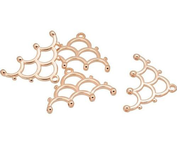 Cymbal Lakos IV Rose Gold Plated  SEED BEADS #8 Bead Ending Rose Gold Plated