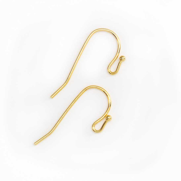 27mm Gold Plated ROUND Ear Wires w/2mm BALL