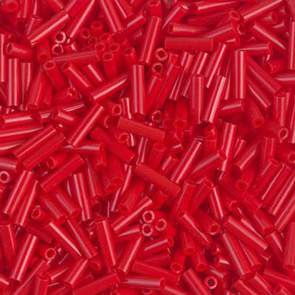 Miyuki Bugle Beads 6mm OPAQUE RED