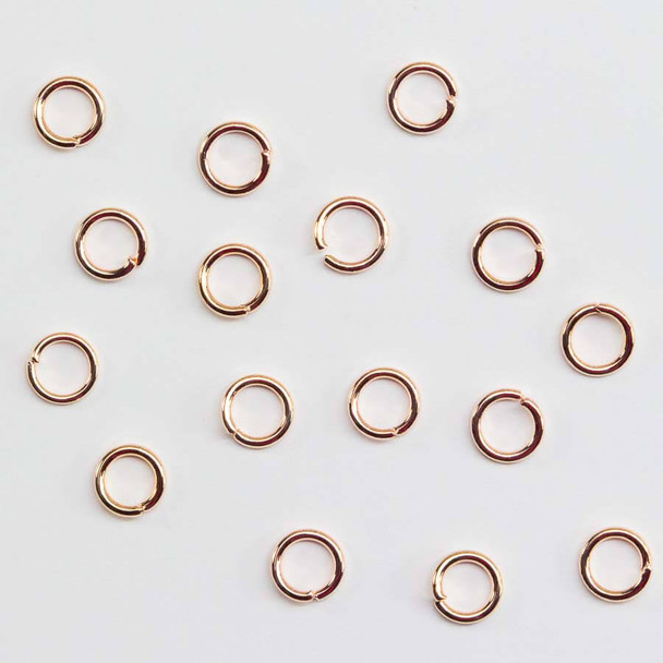 4mm Rose Gold Plated 21 gauge OPEN ROUND JUMP RINGS