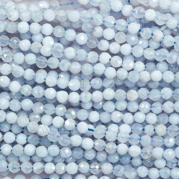 2mm BLUE LACE High Grade Faceted Gemstone Beads 