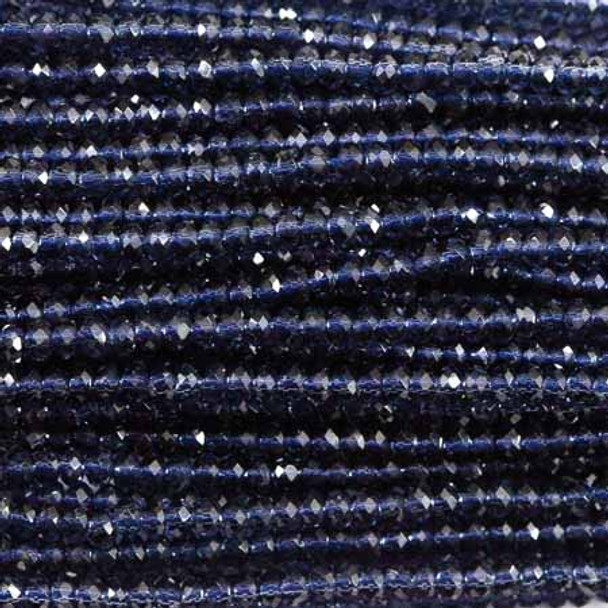 2mm MONTANA BLUE CRYSTAL QUARTZ Micro-Faceted & Coated Gemstone Beads