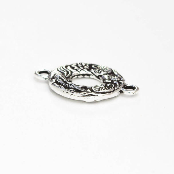 TierraCast 26x18mm Antiqued Silver Plated KOI LINK side