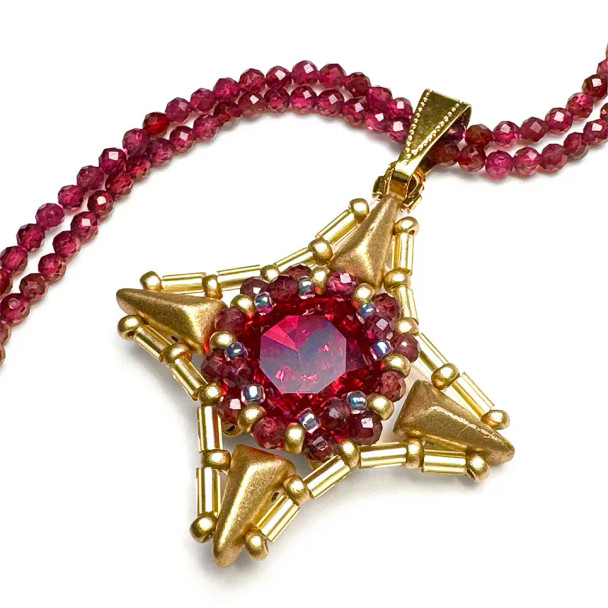 AZTEC GOLD 5x8mm 2-Hole Czech Glass Beads Vexolo